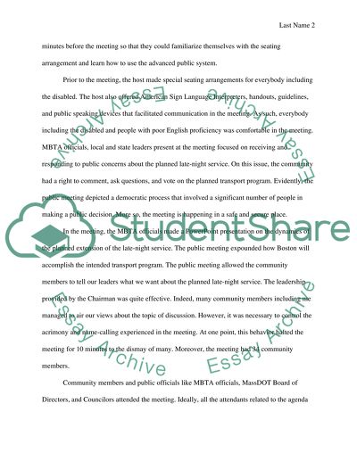 Public Hearing Concerning the Future of Late-Night Service