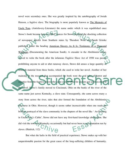 Critical Analysis of Uncle Toms Cabin