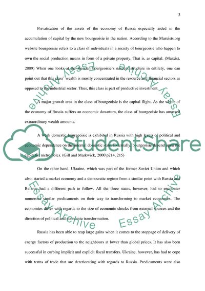 The Level of Success in Transition between Russia and Ukraine