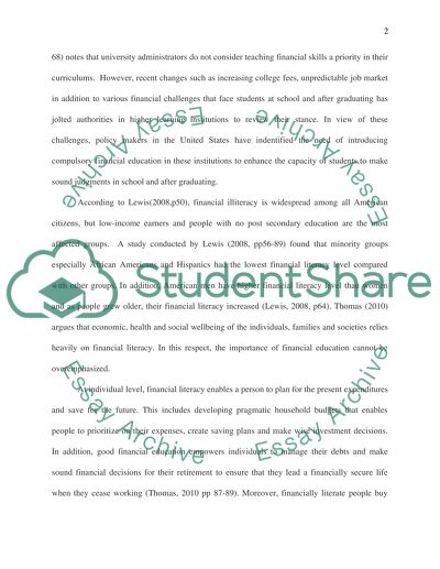 College and Universities Should Teach Financial LiteracyManage Money