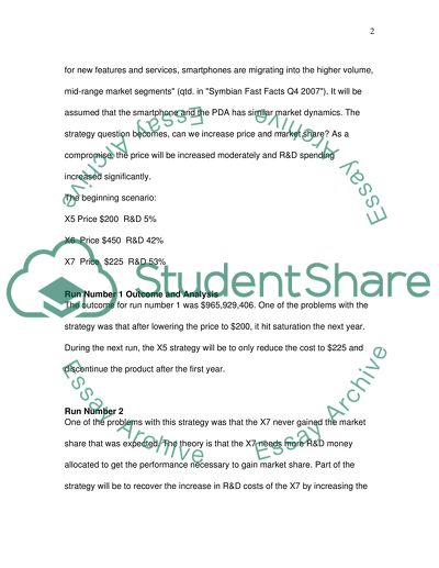 Establishing a Price and R&D strategy for the PDAs
