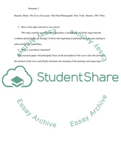 Research Outline of Lascaux Caves