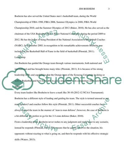 Analyzing Leadership: Jim Boeheim
