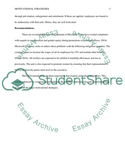 Company Motivational Profile Paper