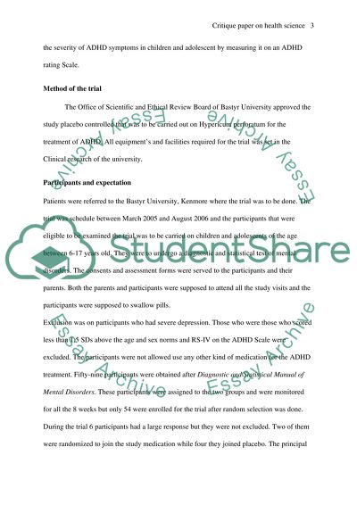 Hypericum Perforatum in the Treatment of ADHD
