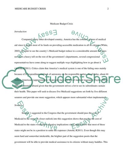 Medicare Budget Crisis