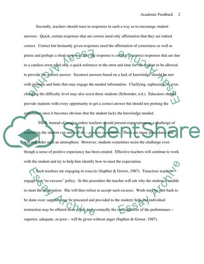 Link Between Academic Success and a Students Perceived Self-worth