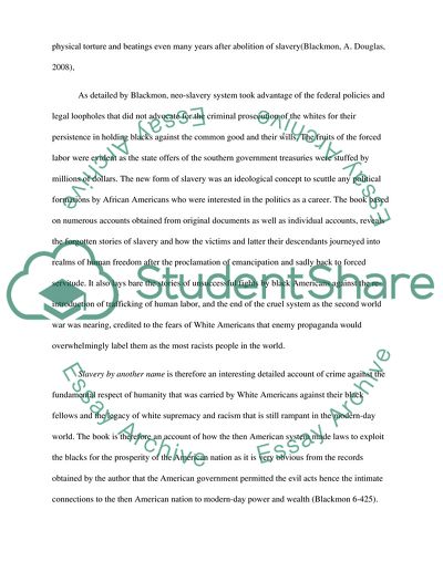 Slavery by Another Name: The Re-Enslavement of Black People