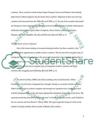 Mass Migration in Europe - a Threat or Benefit to Host Countries