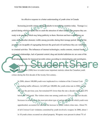 Youth Crime in Canada