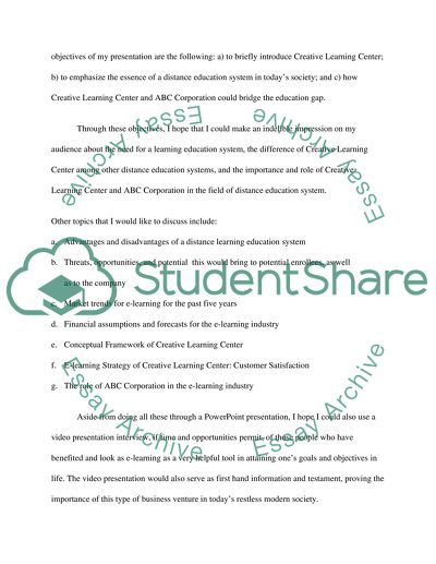 A Loan for a Distance Learning