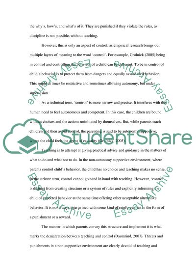 Teaching versus Control a Parenting Challenge