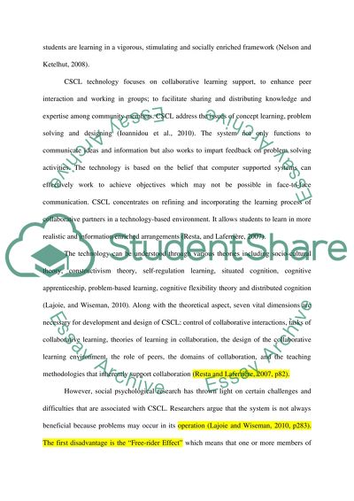 Computer supported collaborative learning