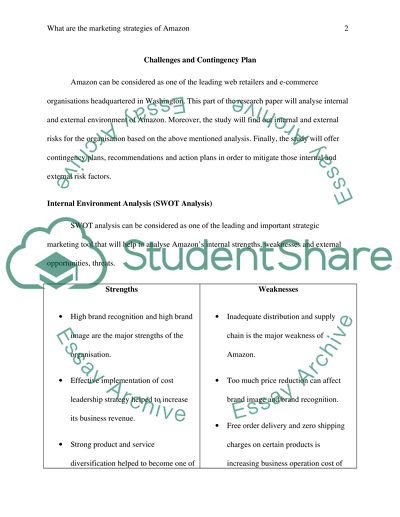 Internal and External Environment of Amazon