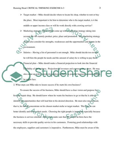 Critical thinking exercise 6-3
