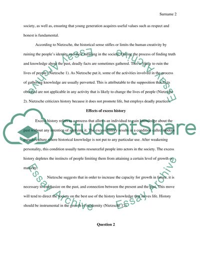 Relation of History and Life