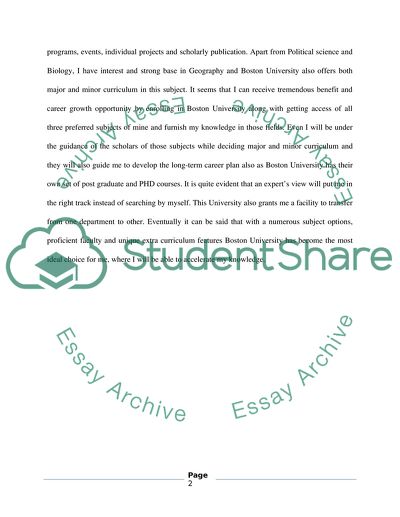 An Undergraduate at Boston University