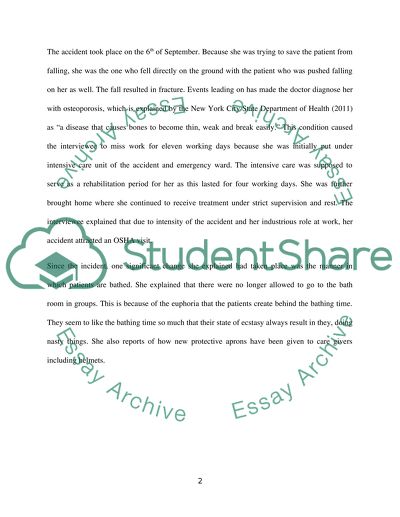 An Interview with Victim of an Accident