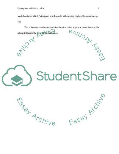 Pythagoras and the Musical Ratios