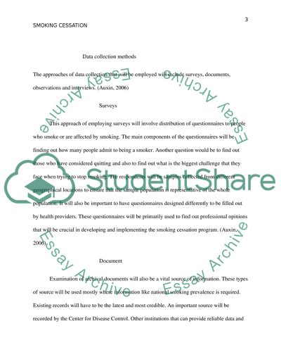 Smoking Cessation - Stakeholders and Stakeholder Management