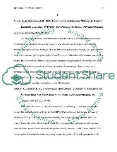 To What Extent Does Education and Improved Documentation Impact Hospitals Compliance