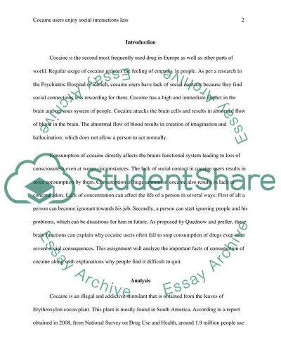 Cocaine Users Enjoy Social Interactions Less