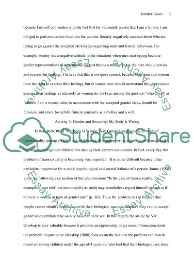 Major Activities in Gender and Sexuality