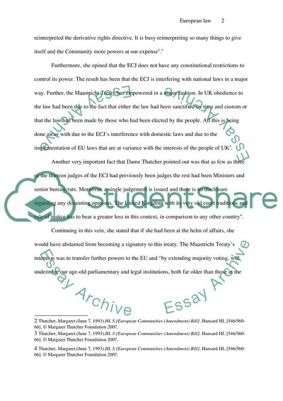Analysis of Procedures of the European Court of Justice