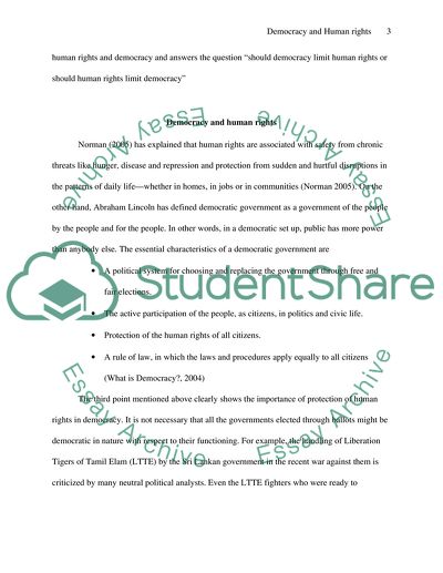 Should Democracy Limit Human Rights or Should Human Rights Limit Democracy