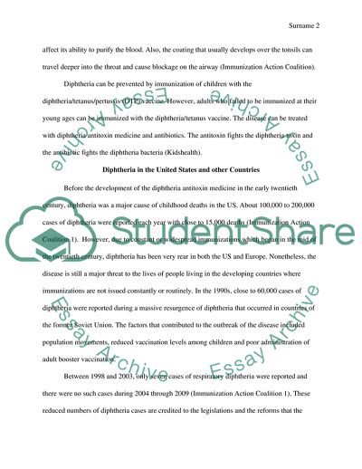 How Diphtheria Has Affected the Citizens of the United States