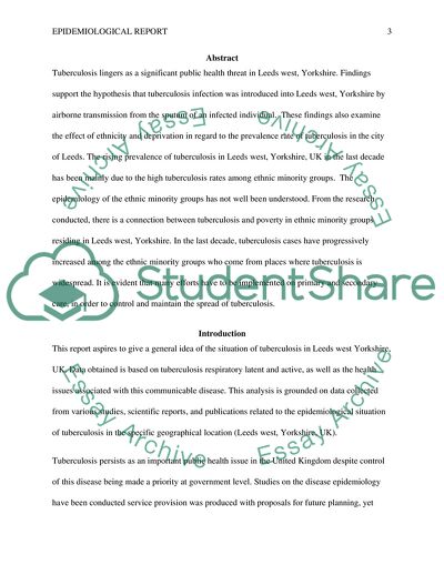 Tuberculosis in Leeds and its Associated Risk Factors Immigration Ethnicity and Deprivation