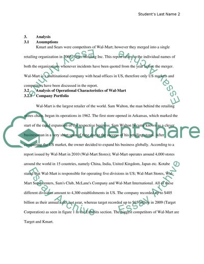 Operational Characteristics of Wal-Mart