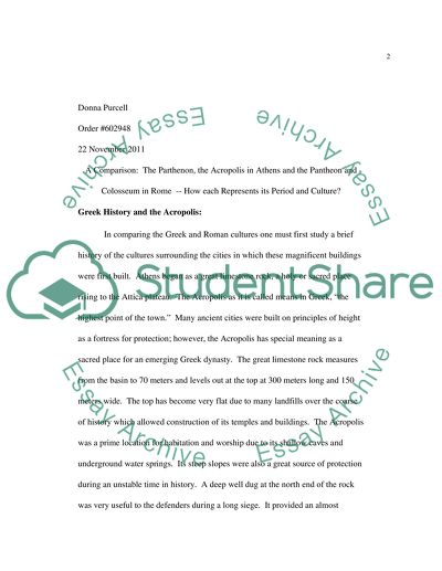 The Parthenon in Athens and the Pantheon in Rome