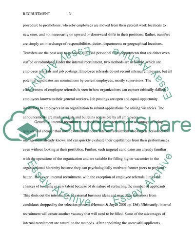 Recruitment as a Process