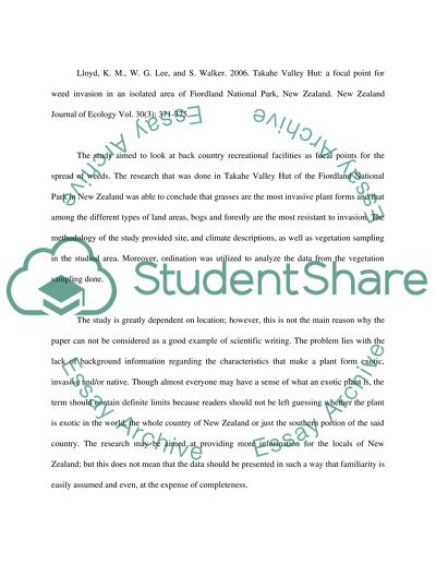 Biology Annotated Bibliography