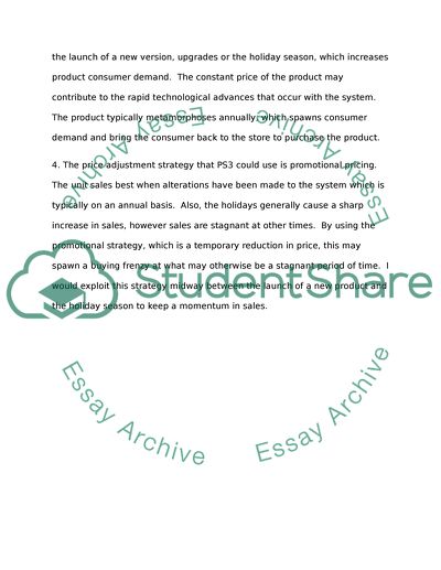 Marketing product and pricing