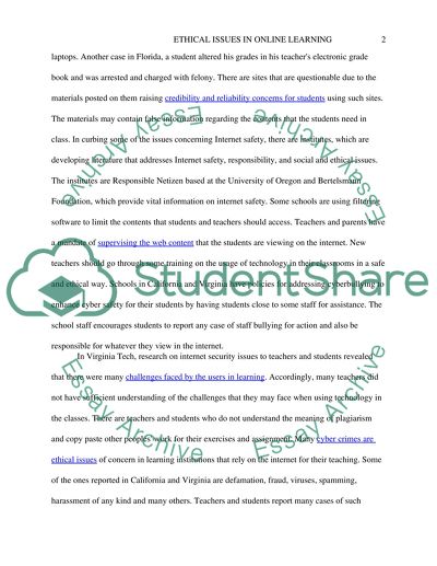 Online learning for students and/or teachers