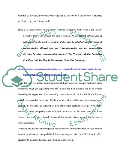 Ownership of the Internet and Other Mass Media