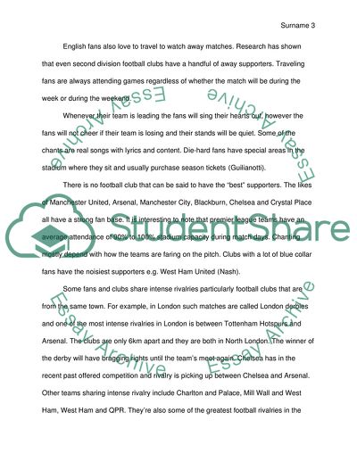 The Fan Culture of Both Football and Rugby Sevens