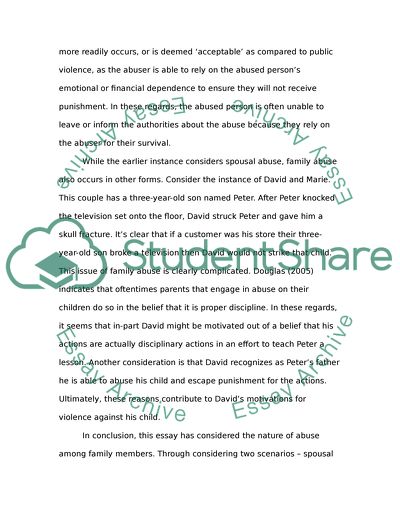 People hit family members because they can