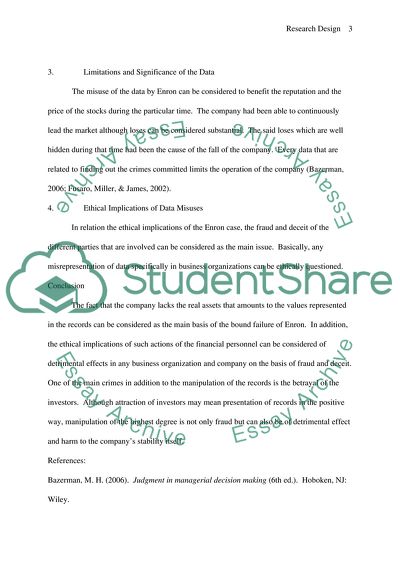 Managerial Decision-Making in Enron