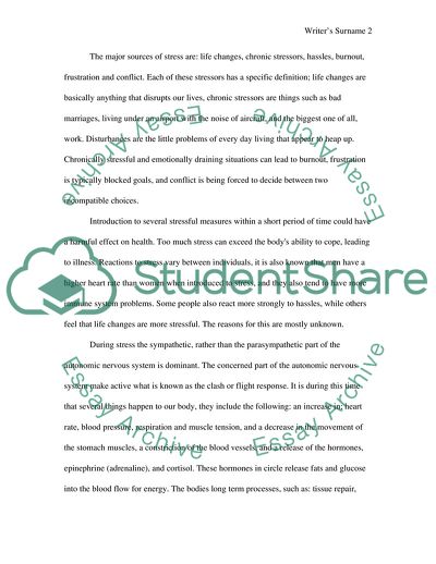 Stress Is the Non-Specific Response of the Body