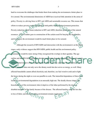 The Global Challenges of HIV/AIDS and the Living Environment