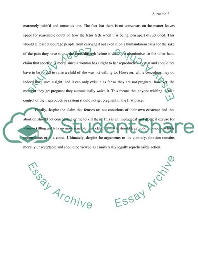 Opinion on the Immorality and Unconstitutionality of Abortion