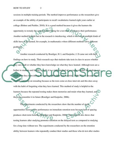 How to Study according to Cognitive Psychologists