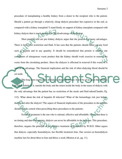 Replacing Functions of the Kidney