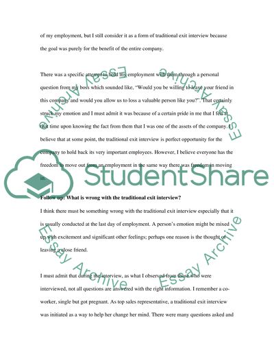 What Is a Traditional Exit Interview Like