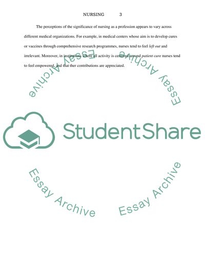 The Nursing Professions Stress