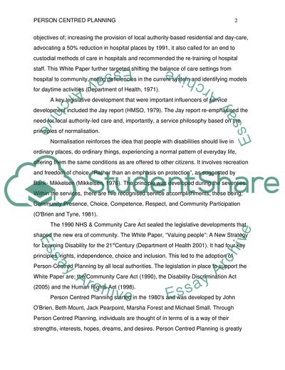 Person Centred Planning