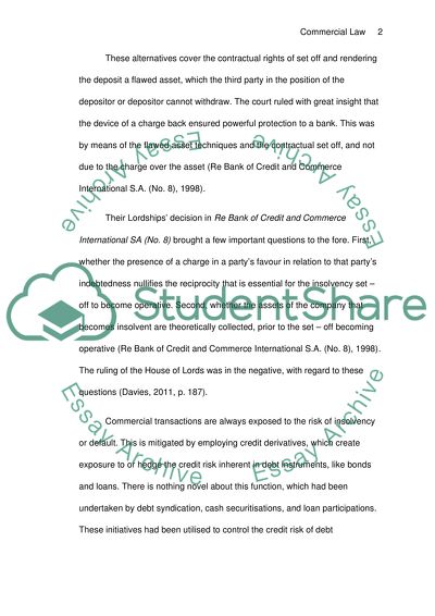 Commercial Law and Commercial Transactions